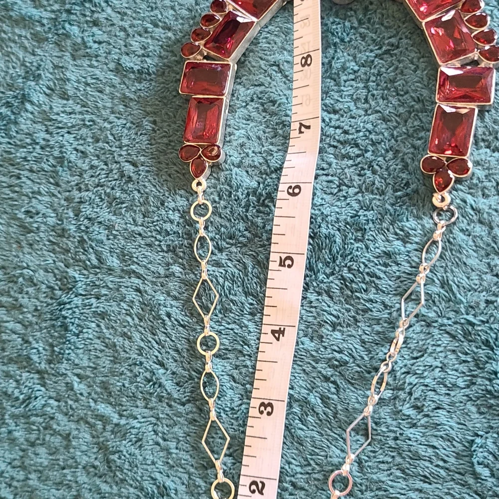 Red Purple Gemstone Necklace